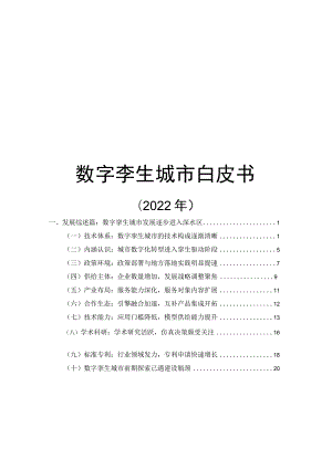 数字孪生城市白皮书(2022 年).docx