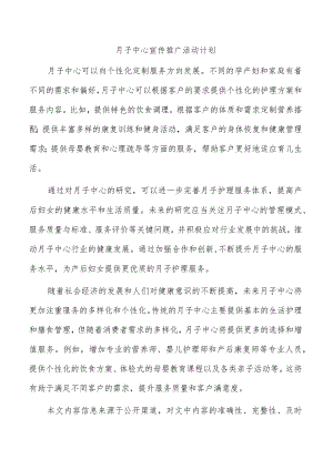 月子中心宣传推广活动计划.docx