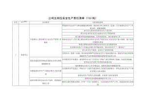 有限责任公司公司主岗位安全生产责任清单（153岗）.docx