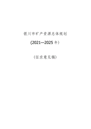 银川市矿产资源总体规划.docx