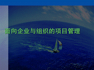 面向企业与组织的项目管理.ppt