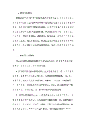 央企党委副书记巡视整改专题民主生活会个人发言提纲.docx