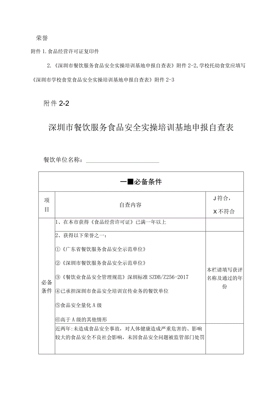 深圳市餐饮服务食品安全实操培训实操基地申报表由餐饮单位填写.docx_第2页