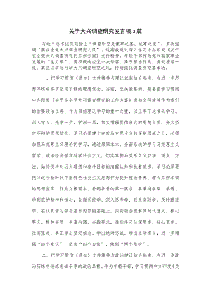 关于大兴调查研究发言稿3篇.docx