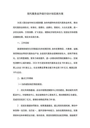 现代服务业升级行动计划实施方案.docx