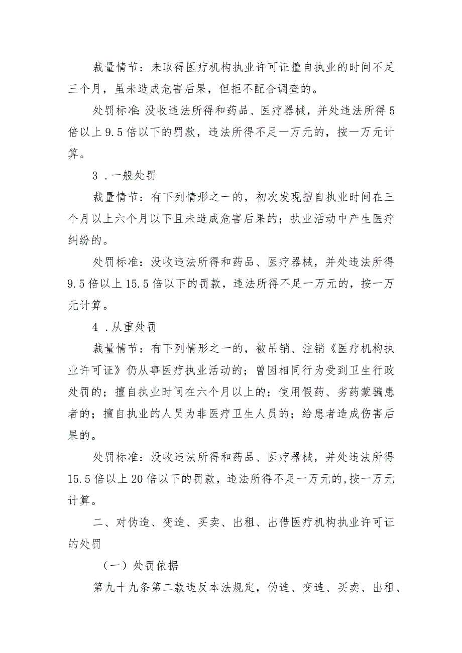 黑龙江省卫生健康行政处罚裁量基准（2023年版）.docx_第2页