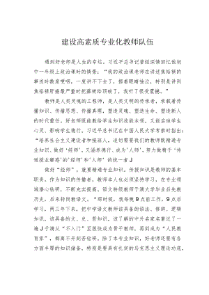 建设高素质专业化教师队伍.docx