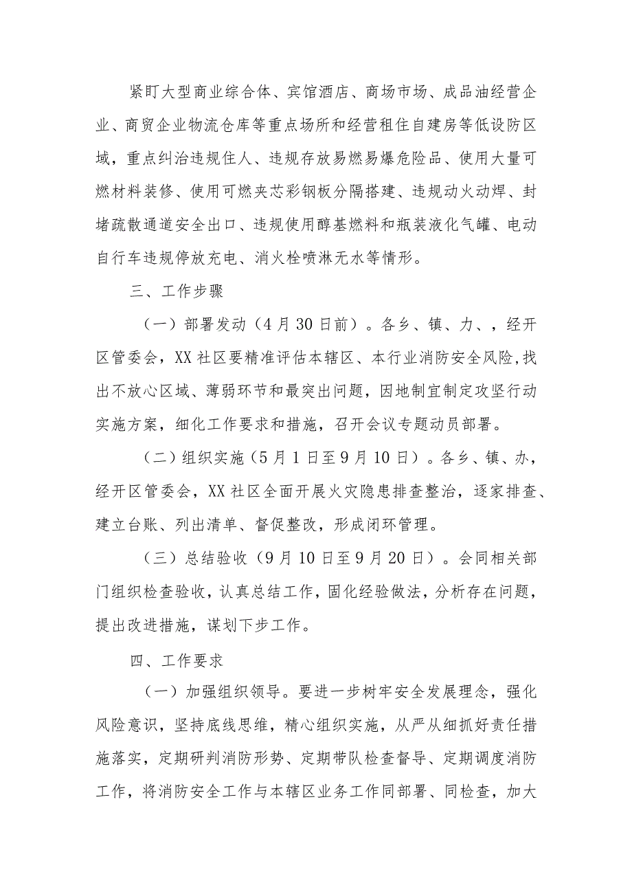 XX区商务领域火灾隐患大排查大整治攻坚行动方案.docx_第2页