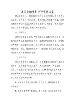 X镇美丽乡村建设实施方案.docx