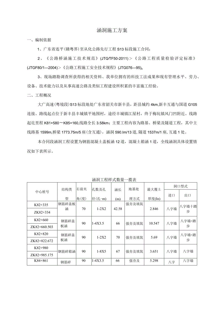 高速公路涵洞施工方案_广东.docx_第1页