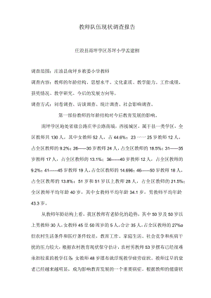 教师队伍现状调查报告.docx