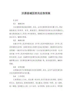 沂源县城区防汛应急预案.docx