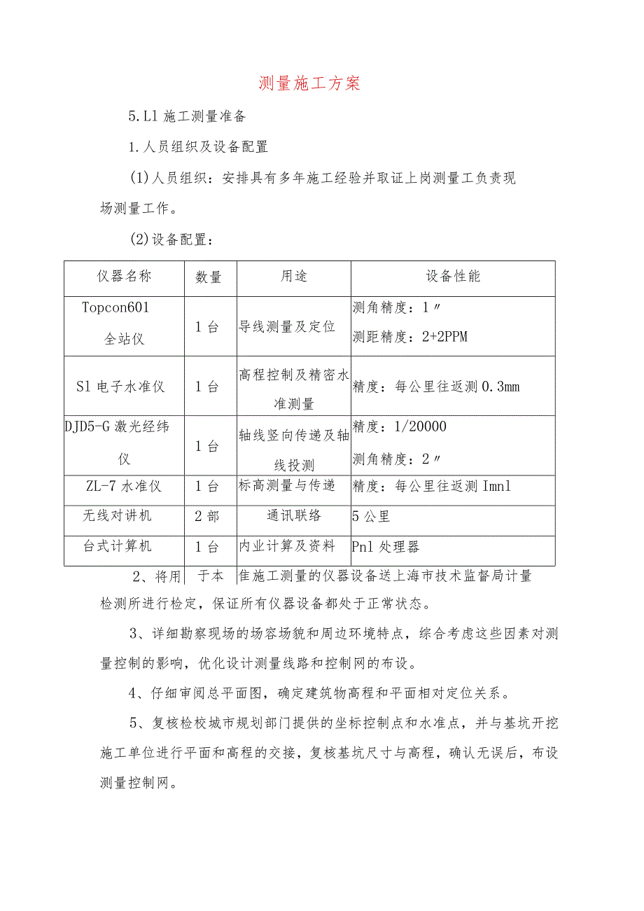 测量施工方案.docx_第1页