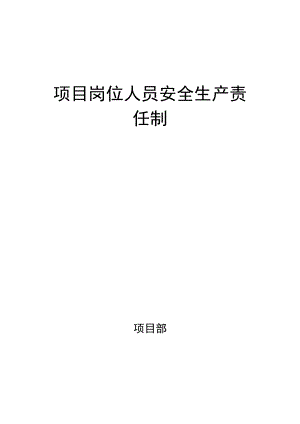 项目岗位人员安全生产责任制.docx