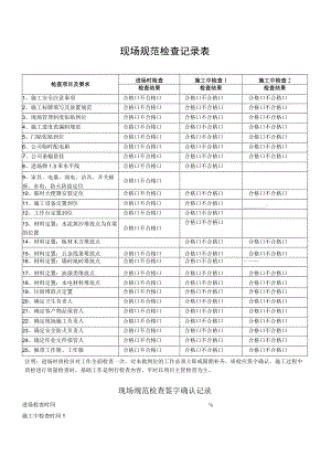 现场规范检查记录表.docx