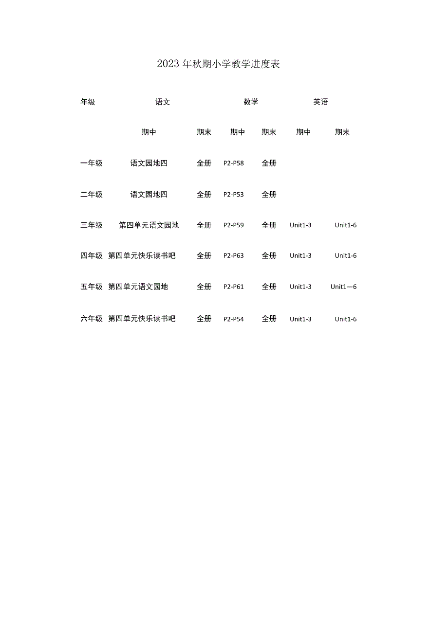 2023年秋学期某市初中小学教学进度表.docx_第3页