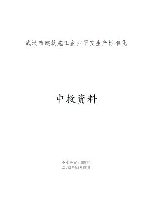 武汉市建筑施工企业安全生产标准化评价资料.docx