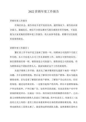 2022营销年度工作报告.docx