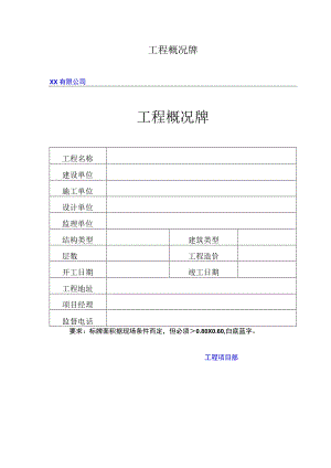 工程概况牌.docx