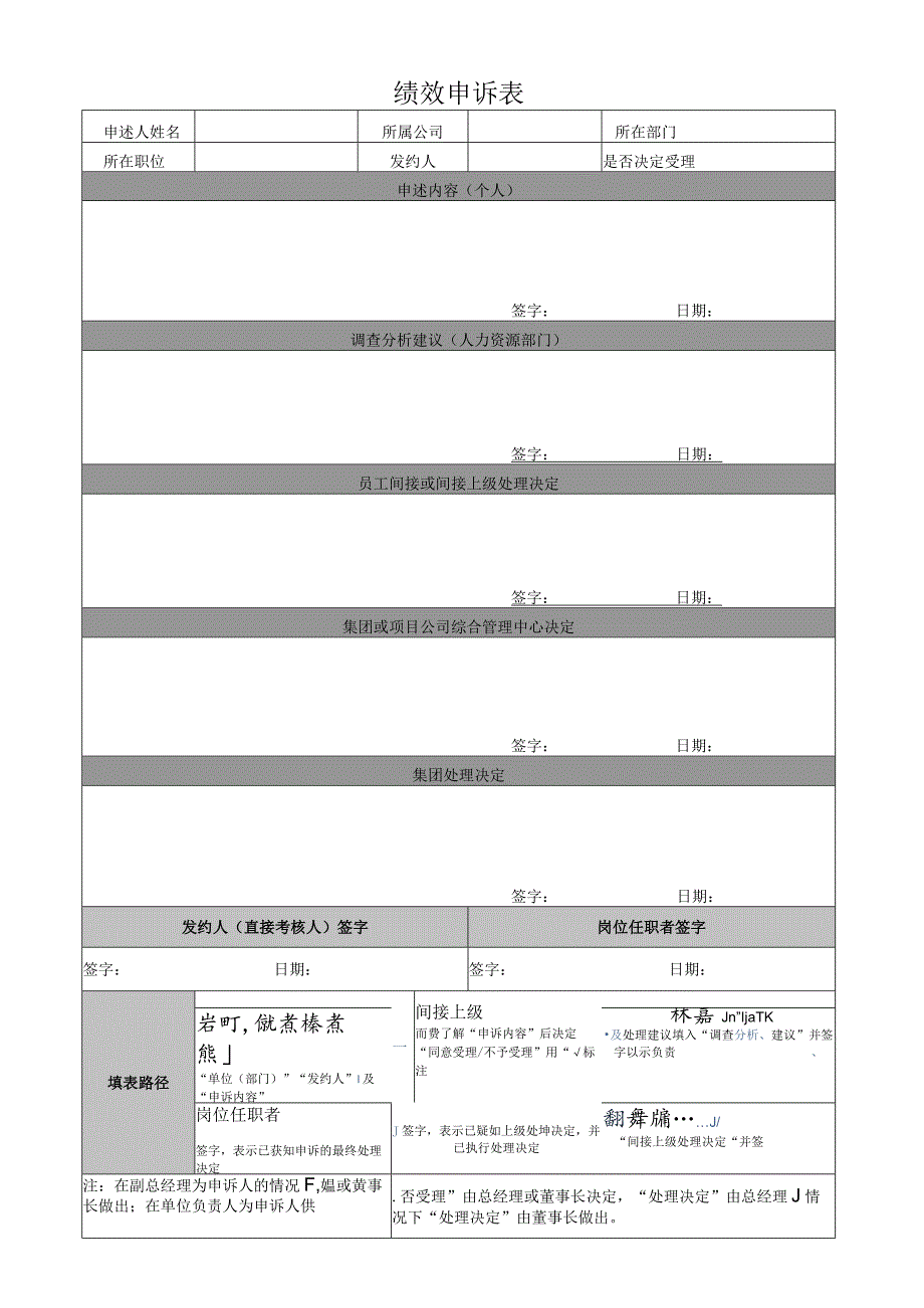 绩效申诉表.docx_第1页