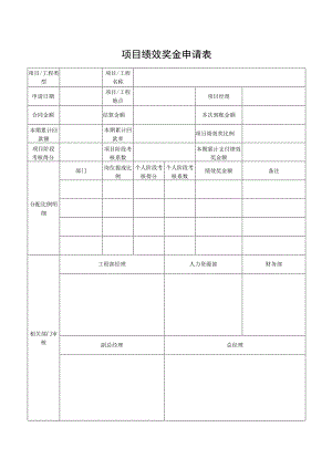 项目绩效奖金申请表.docx