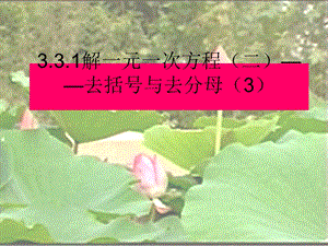 3.3解一元一次方程二——去括号与去分母3课件.ppt