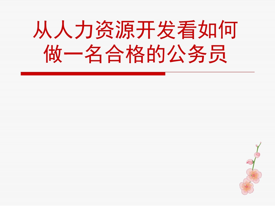 培训课件从人力资源开发看如何做一名合格的公务员.ppt_第1页