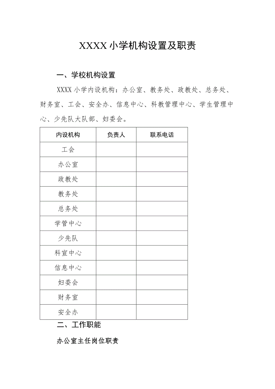 小学机构设置及职责.docx_第1页