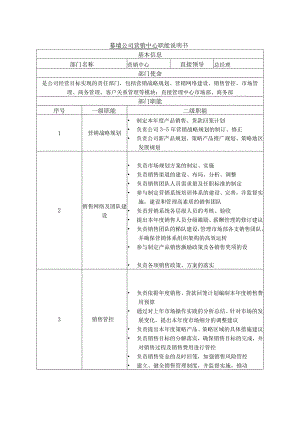 幕墙公司营销中心职能说明书.docx