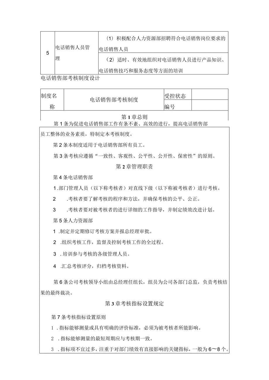 企业电话销售指标及KPI绩效量化考核设计.docx_第2页