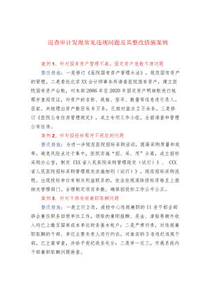 巡查审计发现常见违规问题及其整改措施案例.docx