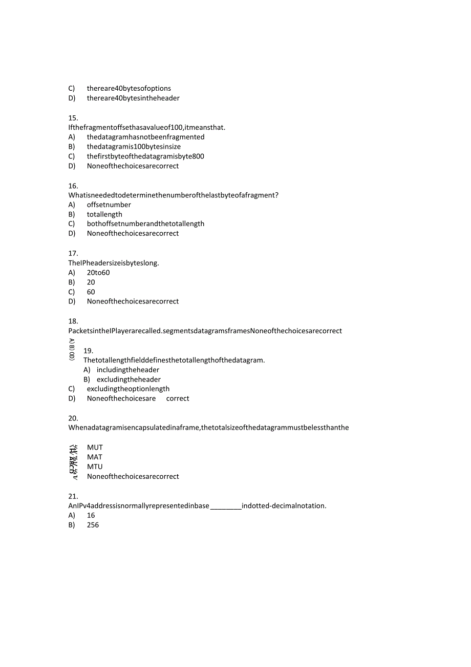 计算机网络教程自顶向下方法选择题及答案-Chapt-4-Network-Layer-QUIZZ.docx_第3页