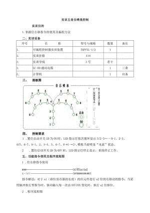 PLC基本技能实操——实训五 音乐喷泉控制.docx