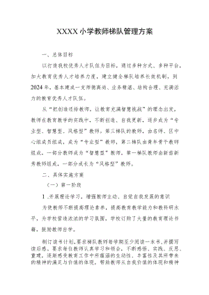 小学教师梯队管理方案.docx