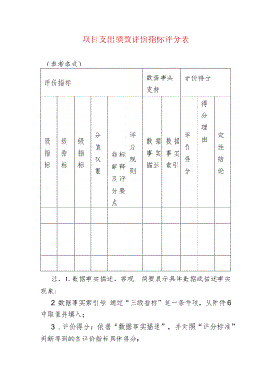 项目支出绩效评价指标评分表.docx