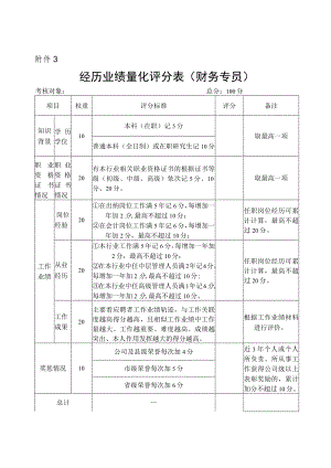 经历业绩量化评分表财务专员.docx