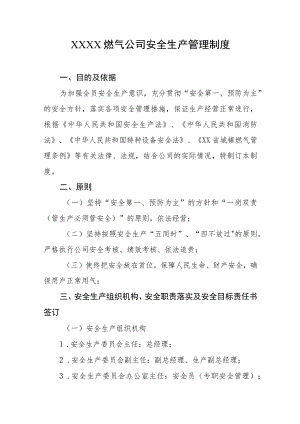 燃气公司安全生产管理制度.docx