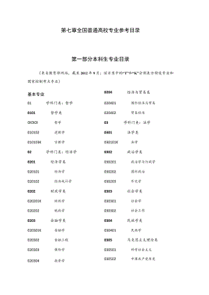 第七章全国普通高校专业参考目录.docx