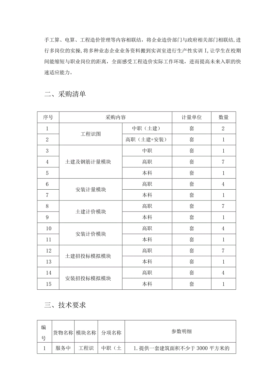 XX学院服务中高本―分层分类综合实训系统采购需求.docx_第2页