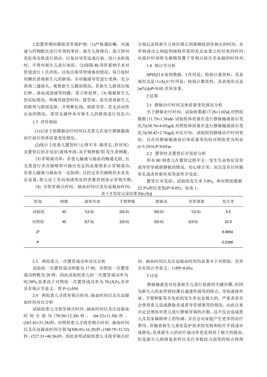 脐静脉置管在高危新生儿中的应用与护理对策.docx_第2页