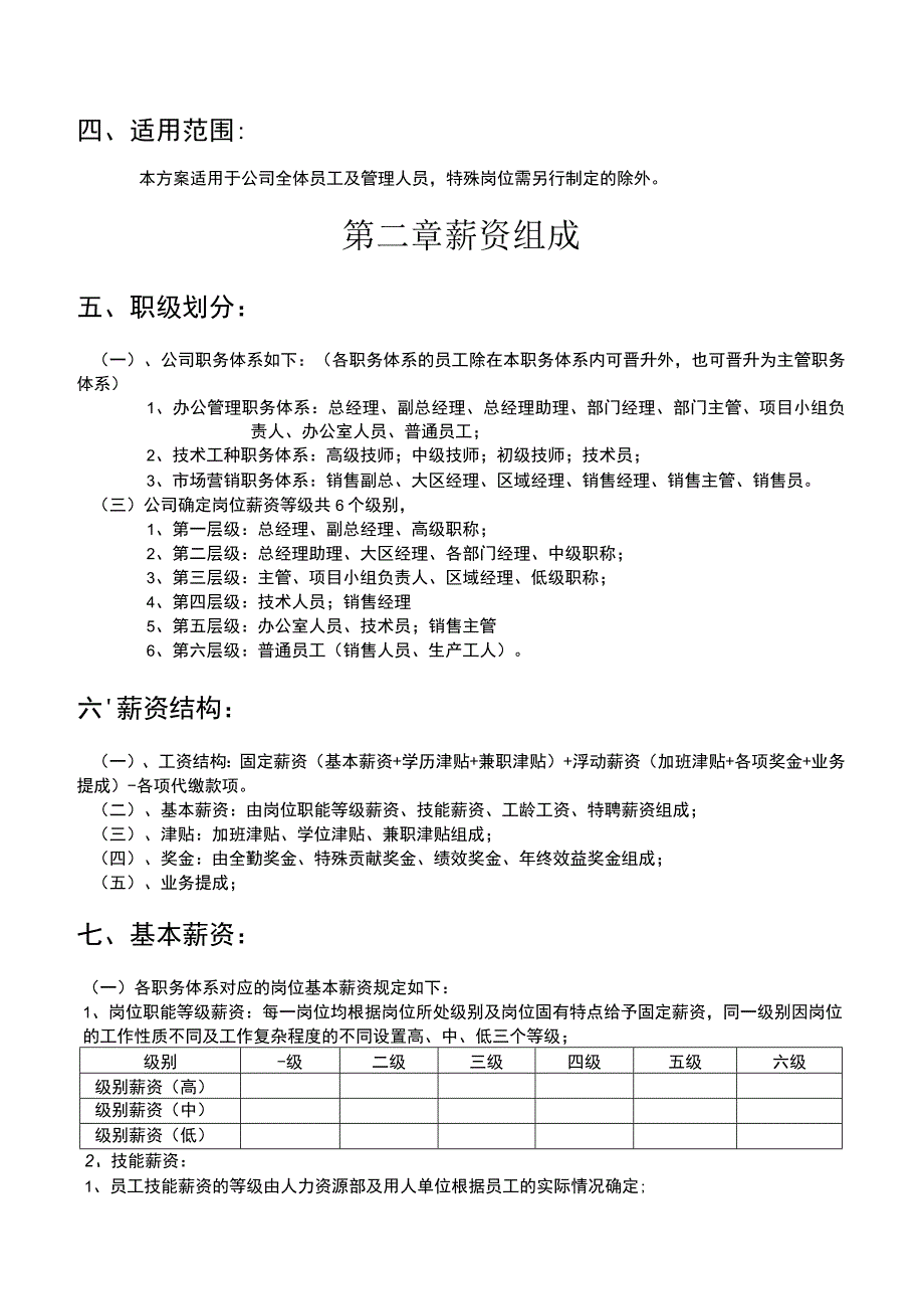 薪酬管理办法（参考3个）.docx_第2页