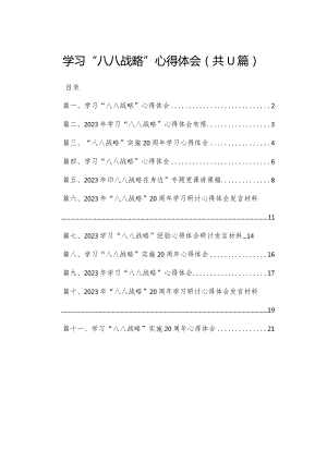 （11篇）学习“八八战略”心得体会通用.docx