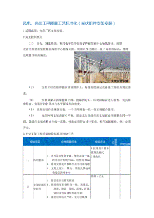 光伏工程质量工艺标准化（光伏组件支架安装）.docx