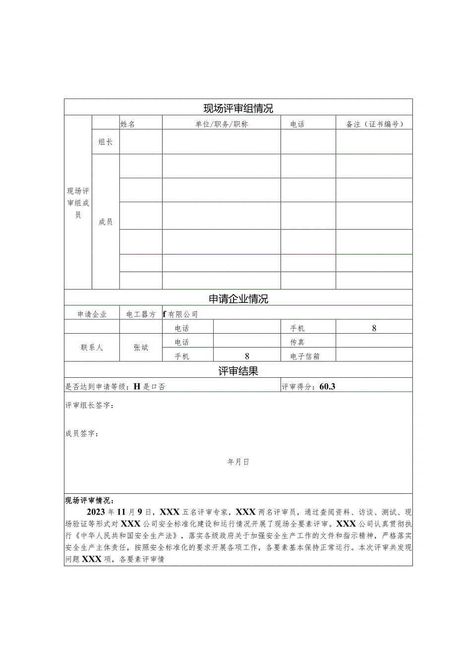 企业安全生产标准化现场评审报告.docx_第2页