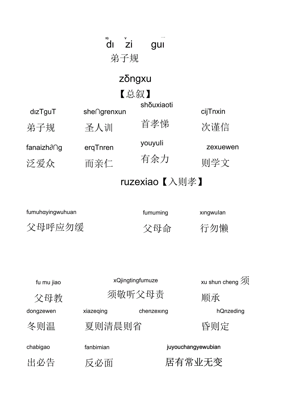 弟子规全文注音a4打印.docx_第1页