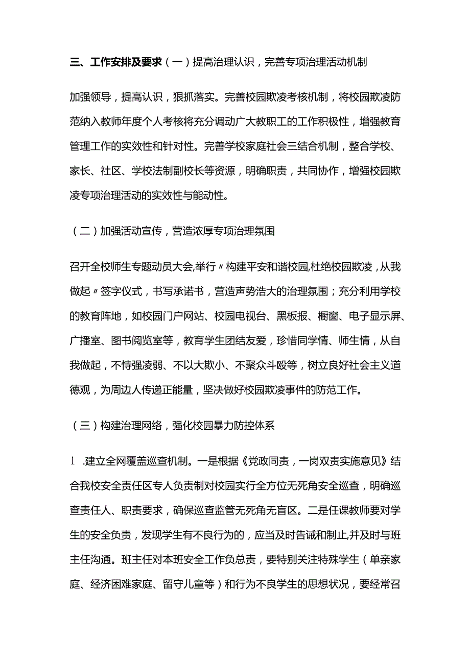 关于开展校园欺凌专项治理活动的实施方案全套.docx_第2页