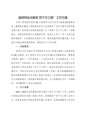 县领导挂点联系“百千万工程”工作方案.docx