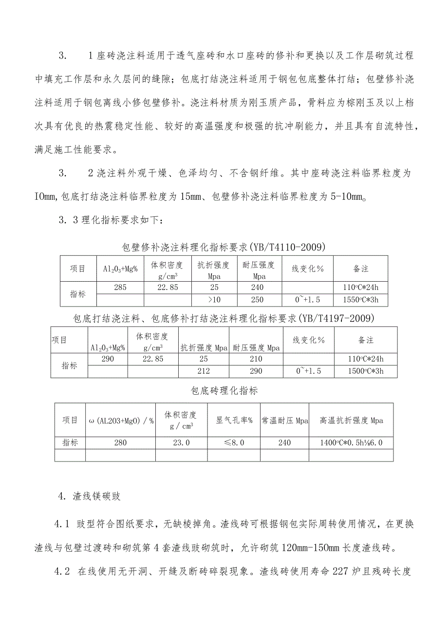 酒钢宏兴股份公司炼轧厂钢包、铁包、脱硫枪耐材供货技术规格书.docx_第3页