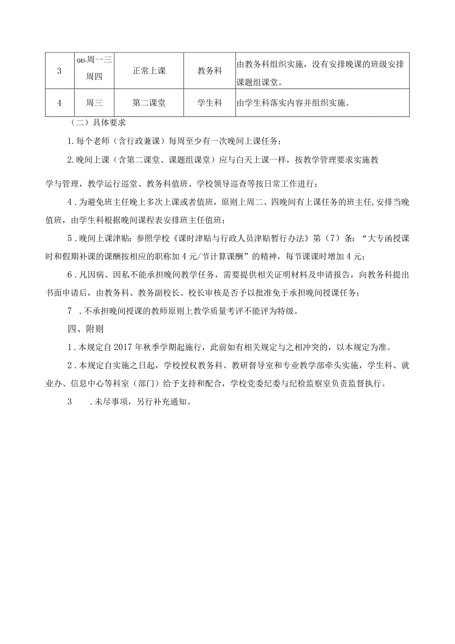 关于加强晚间课堂管理的基本规定.docx_第2页