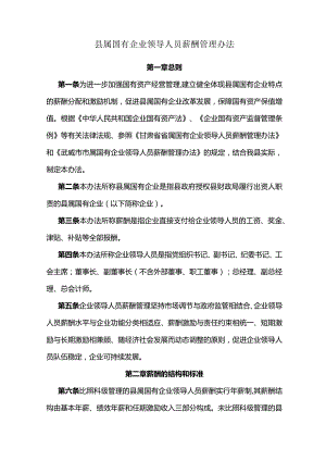 县属国有企业领导人员薪酬管理办法.docx